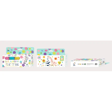 Set van 5 uitwasbare stippenstiften - pastelkleuren, Haku Yoka