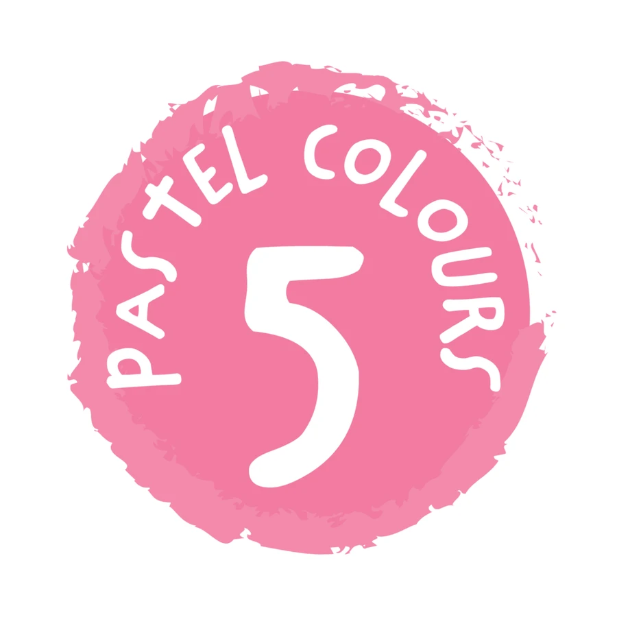 Set van 5 uitwasbare stippenstiften - pastelkleuren, Haku Yoka