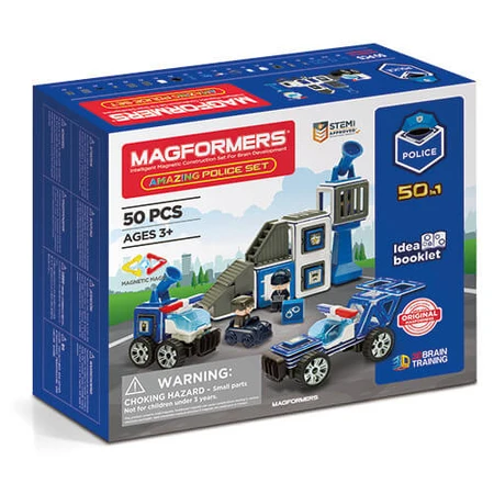 Magformers magnetische set, de verbazingwekkende politieset