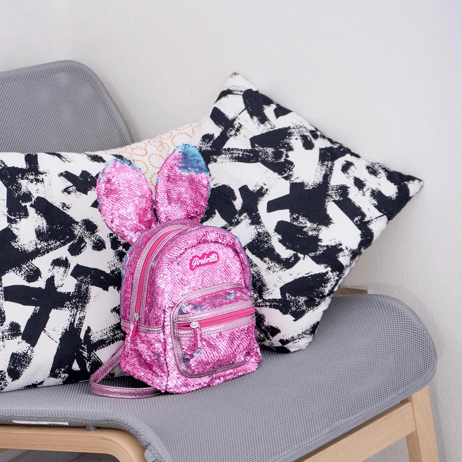 Girabrilla Bunny backpack - Bunny Bunny with reversible sequins