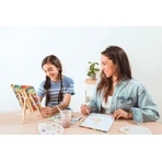 Paintology acrylverfset, 12 pastelkleuren en 2 penselen