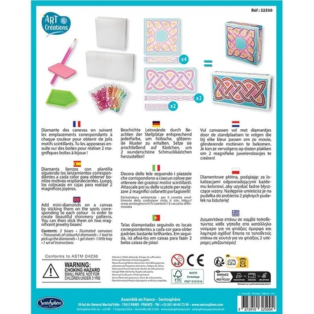 Creatieve kitdoosjes met diamanten/strass steentjes - Keltische motieven - Sentosfeer