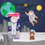 Puzzle magnético en caja metálica, juego de parejas y asociación - Space Adventurers