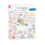 Tekenboek met stickers Engels-Frans, Moulin Roty