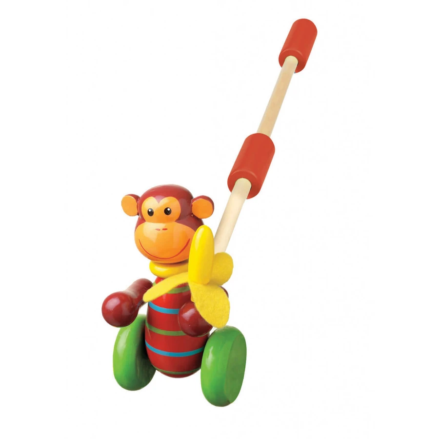 Monkey pushing toy, Orange Tree Toys