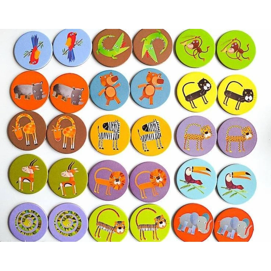 Djeco jungle animals memory game