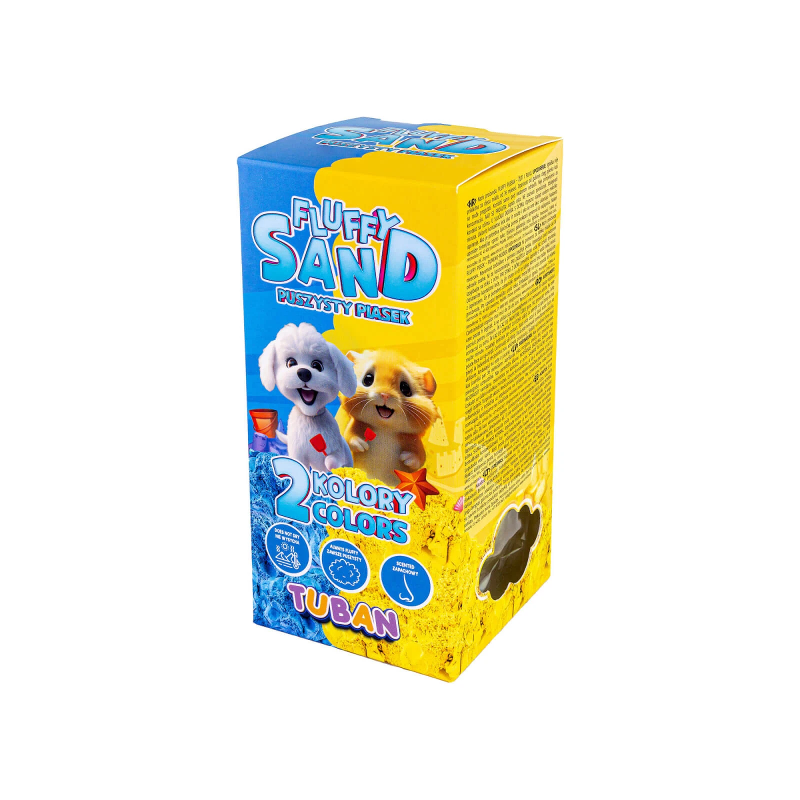 Pufos Zand Set - blauw en geel