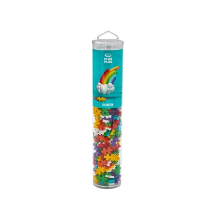 Zestaw konstrukcyjny Plus-Plus, tuba 240 elementów, Rainbow Mix, kolory tęczy: ceny i cechy