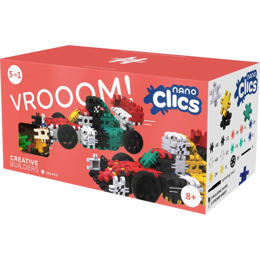 Nano Clics Voor creatieve bouwers 250 stuks, Clicformers
