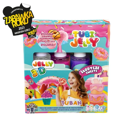 SET TUBI JELLY (gel modelator) cu 3 culori – DULCIURI
