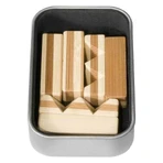 Gioco di logica IQ Nodo di legno di bambù, scatola di metallo