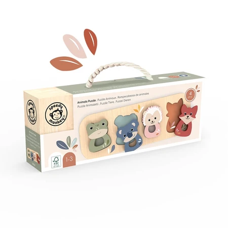 Houten dierenpuzzel, Speedy Monkey