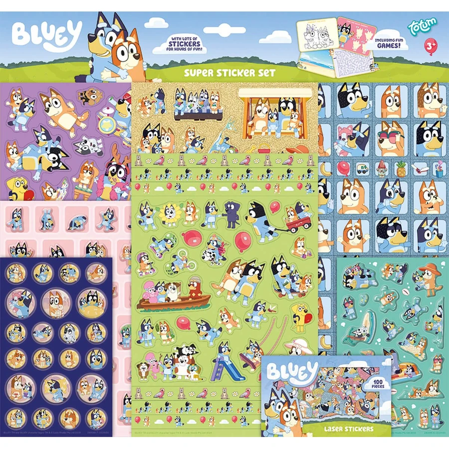 Super set van Bluey stickers