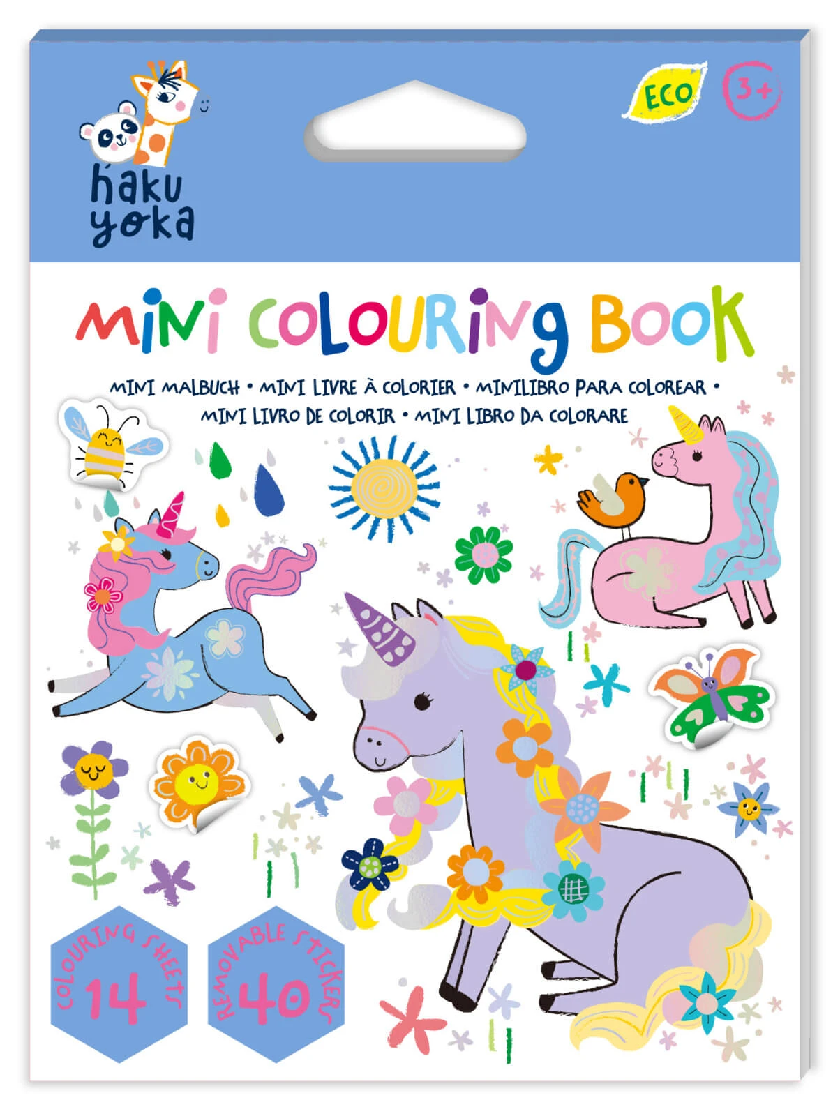 Mini kleurboek Hakuyoka - Eenhoorns