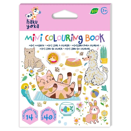Mini kleurkaart Hakuyoka - Schattige dieren