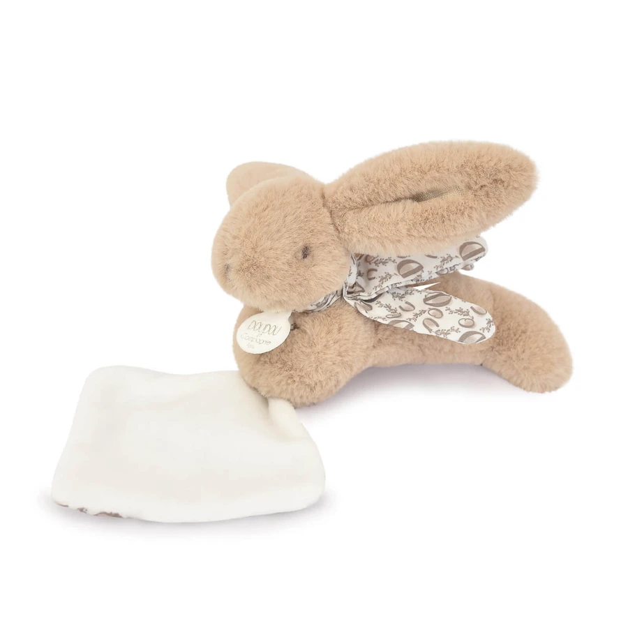 Konijn Konijn Doudou® - pluche knuffel met deken, 16 cm