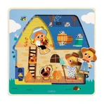 Puzzle de capas Djeco, animales de granja