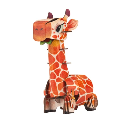 3D puzzel met geluiden - Giraffe, Build 'n' Sound
