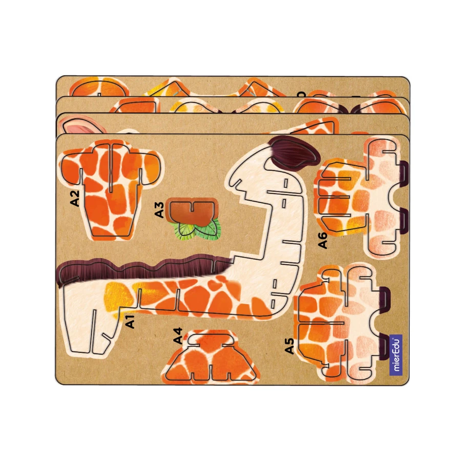 3D puzzel met geluiden - Giraffe, Build 'n' Sound