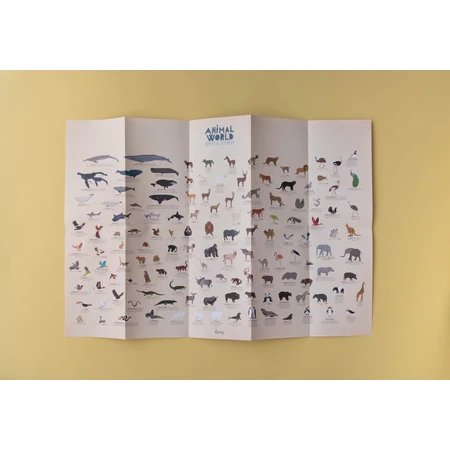 Póster del mundo animal con pegatinas, Londji
