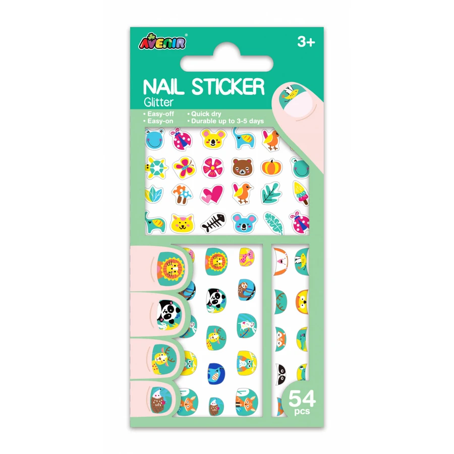 Glitter nagelstickers - Dieren
