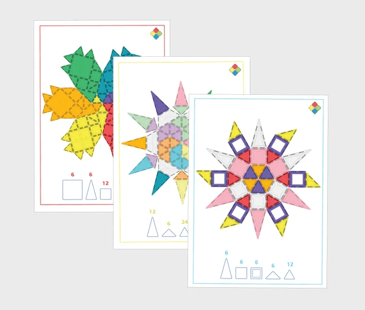 Mandala kaarten voor magnetische bouwsets