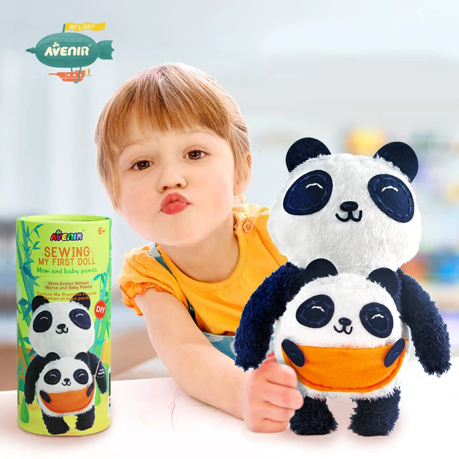 Set de couture My First Doll, Mommy and Panda Baby