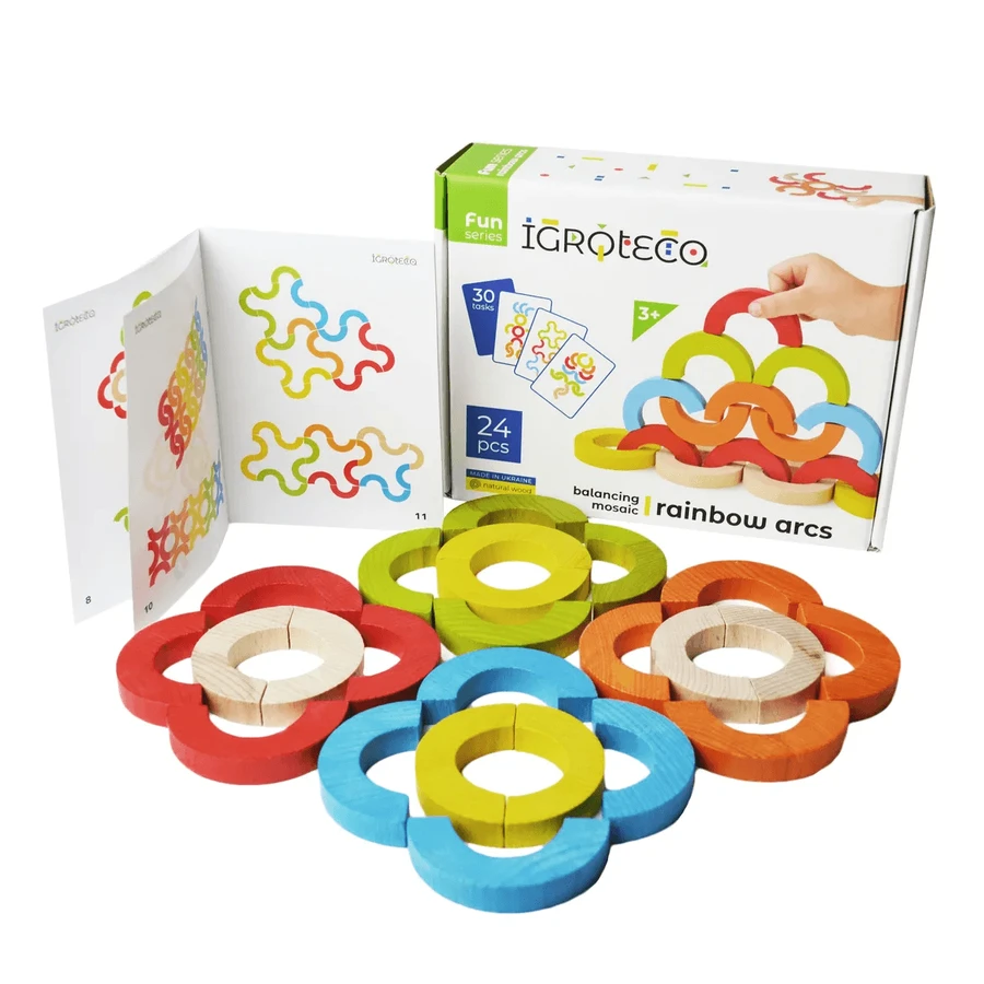 Wooden Balance Mosaic - Rainbow 24 pieces