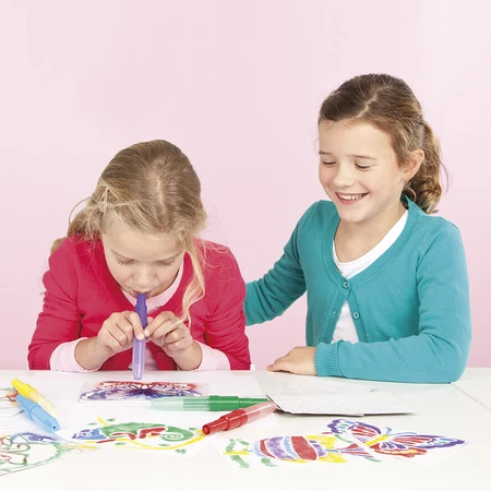 Creatieve tekenset met schuurpapier en spuitkrijt