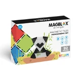 Magblox Magnetic Set - 92 magnetic building blocks Monochrome Black & White