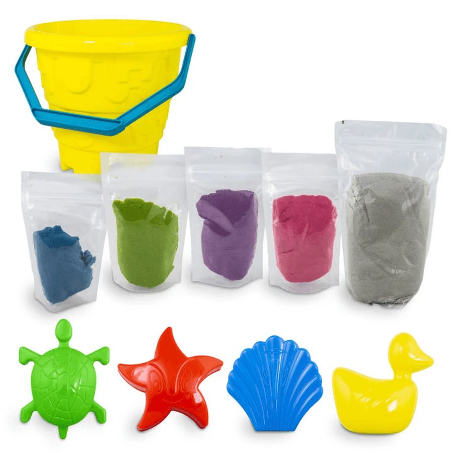 Sensory Sand Set 5 colors with accessories - Beach