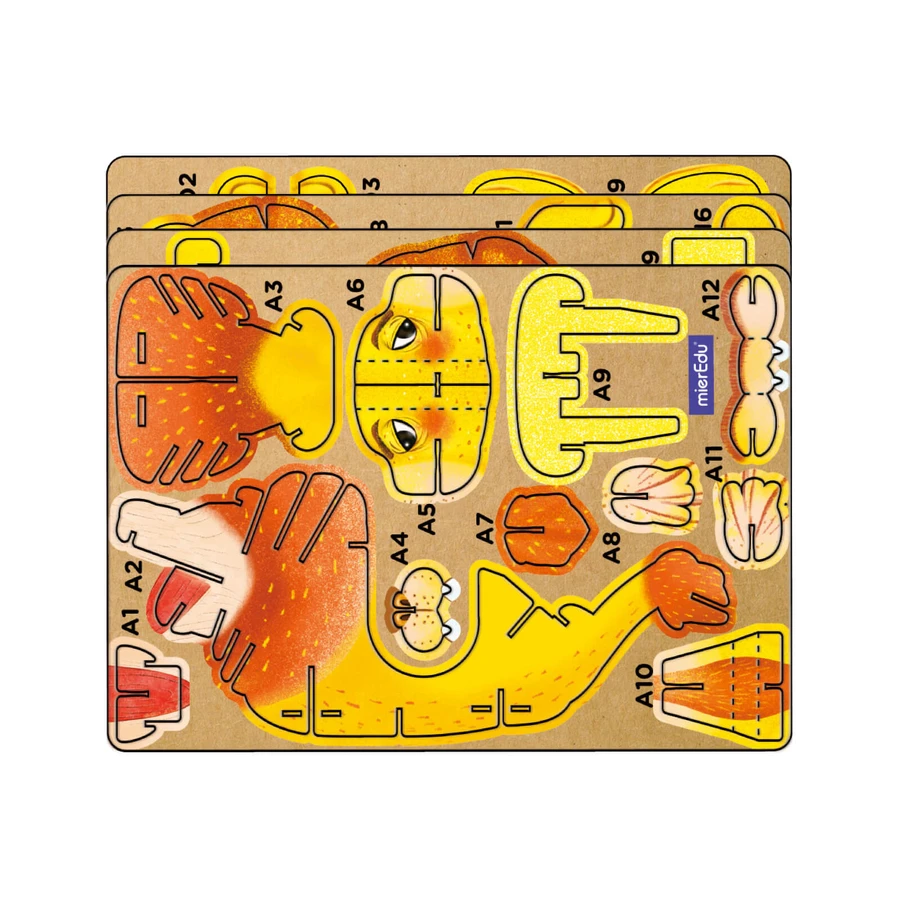 3D geluidspuzzel - Leeuw, bouw 'n' geluid
