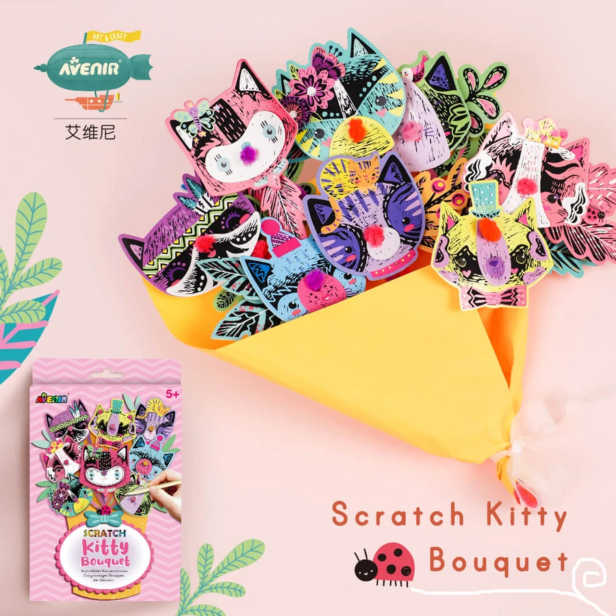 Creatief boeket scheerset - Kitten