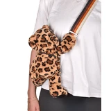 Osito de peluche - adorable bolso bandolera, 30 cm, estampado de leopardo