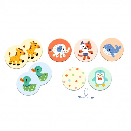 Jeu de mémo jouets animaux en peluche, Djeco