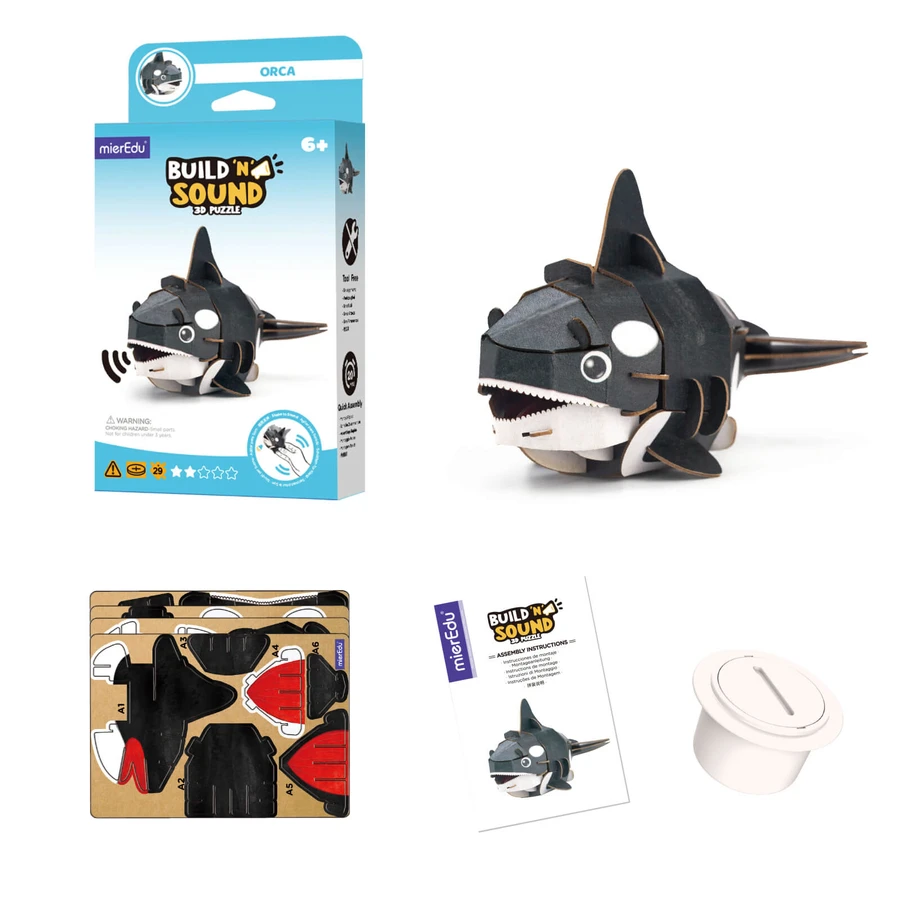 3D-geluidspuzzel - Orka, Bouw 'n' Geluid