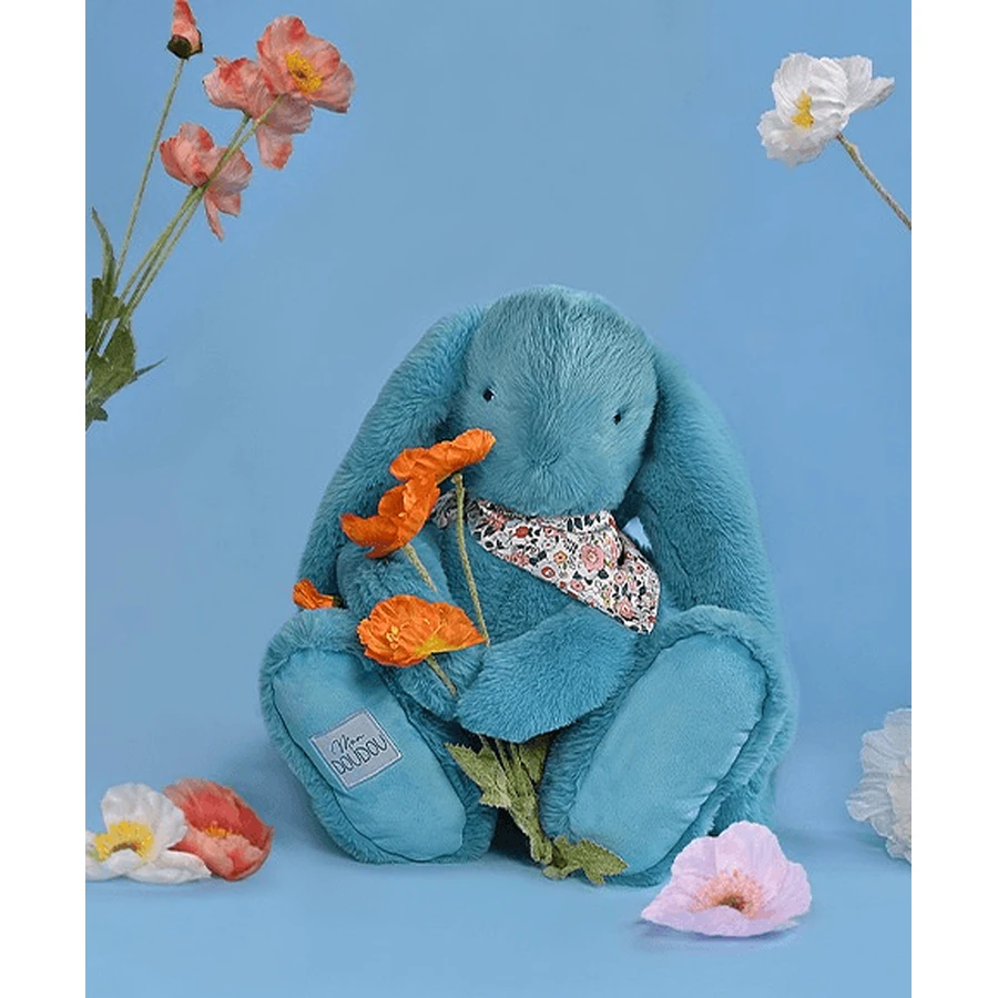 Konijnen Doudou® - pluche knuffel, 25 cm, turquoise