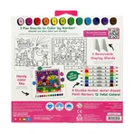 Set creativ de pictură după numere cu markere Colortopia - Tărâmul Unicornilor (Set de 6 culori duble)