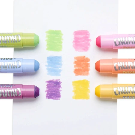 Chunkies solid tempera potloden pastelkleuren, 6 stuks