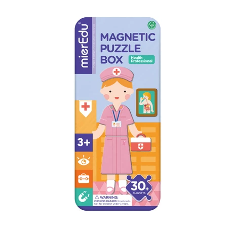 Magnetische puzzel in metalen doos, bijpassend en passend spel - Doctor