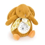 Musikkerze mit Projektion, flauschiges Häschen, 19 cm, beige