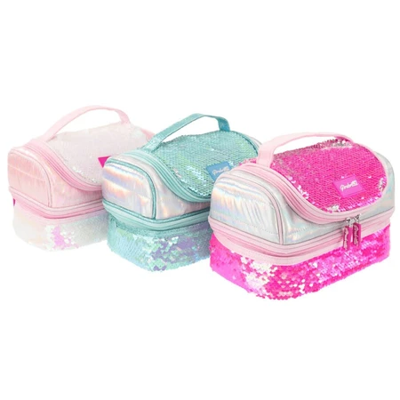 Girabrilla lunch box - scatola termica trapuntata con paillettes reversibili e interno impermeabile