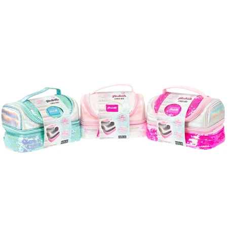 Girabrilla lunch box - scatola termica trapuntata con paillettes reversibili e interno impermeabile