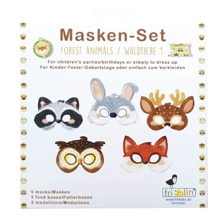 Set feestmaskers Bosdieren, Fridolin