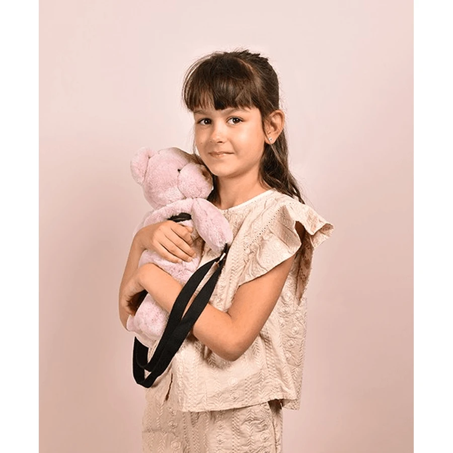 Teddy Bear - urocza torebka crossbody, 30 cm, pudrowy róż: ceny i cechy
