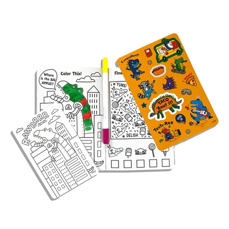 Draagbare activiteiten- en kleurenset - Dinosaurus Robots - Let's Go! Robo Dinos
