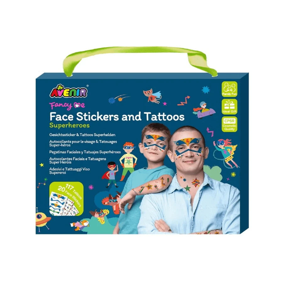 Set stickere si tatuaje pentru fata – Super eroi