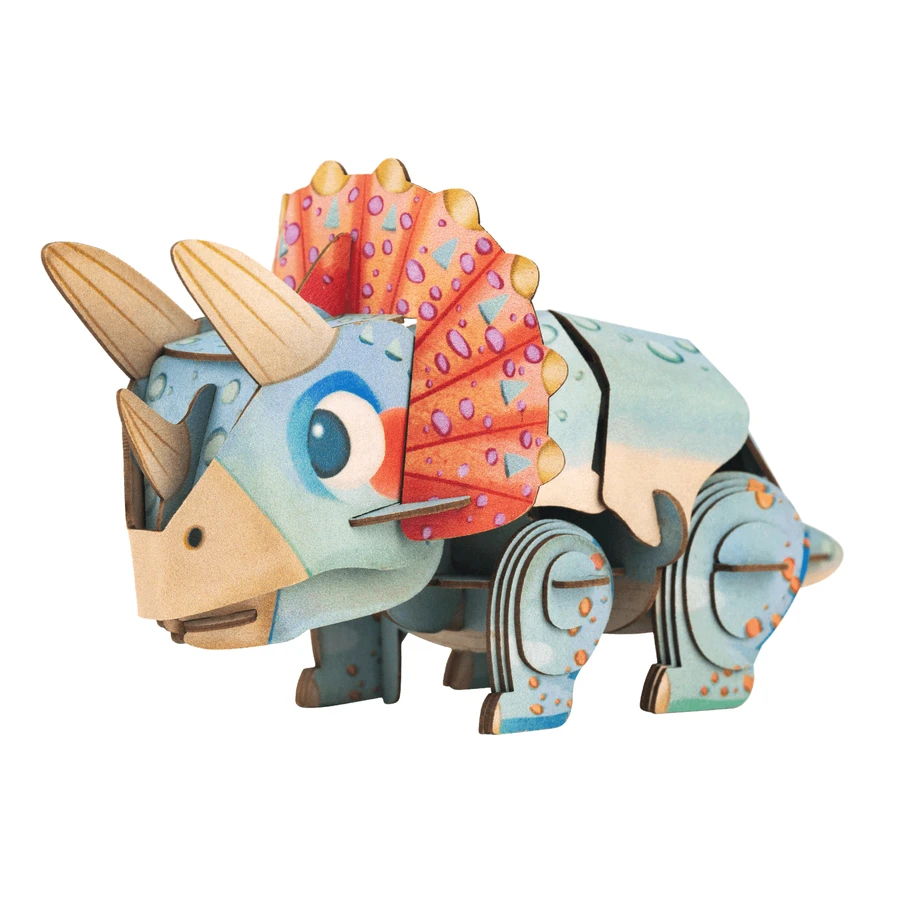 3D-Sound-Puzzle - Triceratops, Build 'n' Sound