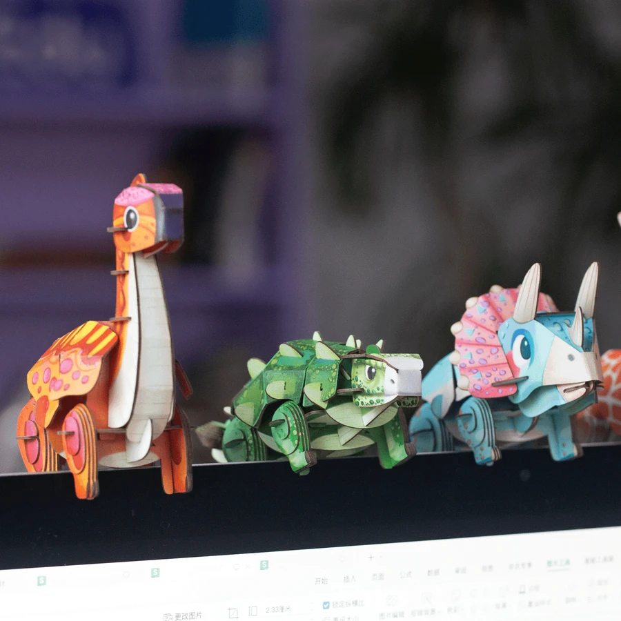 3D-Sound-Puzzle - Triceratops, Build 'n' Sound
