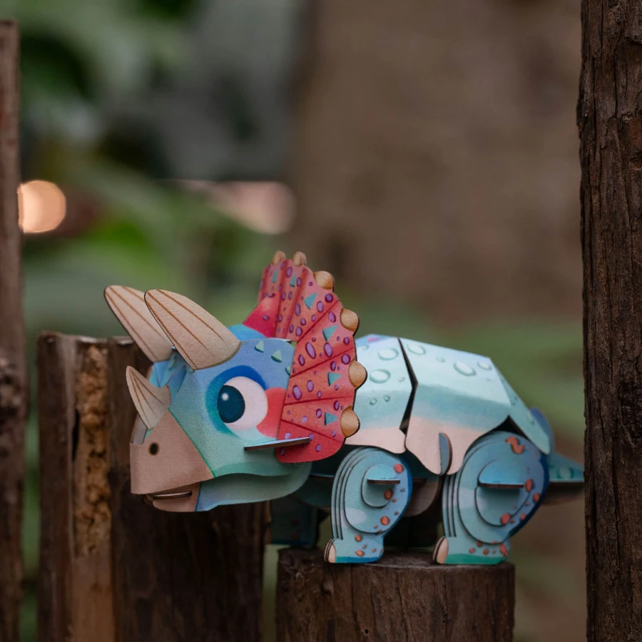 3D-Sound-Puzzle - Triceratops, Build 'n' Sound